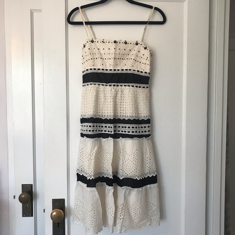 BCBG White Eyelet Dress